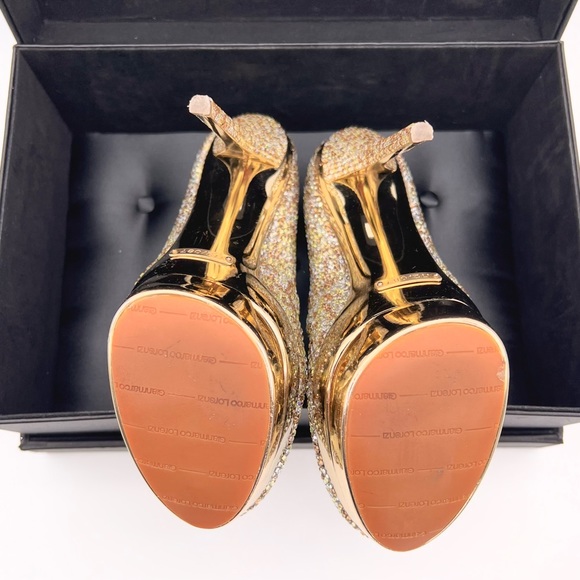 Gianmarco Lorenzi - Discoball Crystal Embellished Platform Pumps Size 8 Limited - Picture 10 of 15